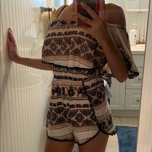 Boho Off-The-Shoulder Romper